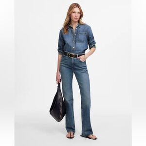 Madewell Relaxed Bootcut Jeans Concho Wash Denim High Rise LIKE NEW Size 26